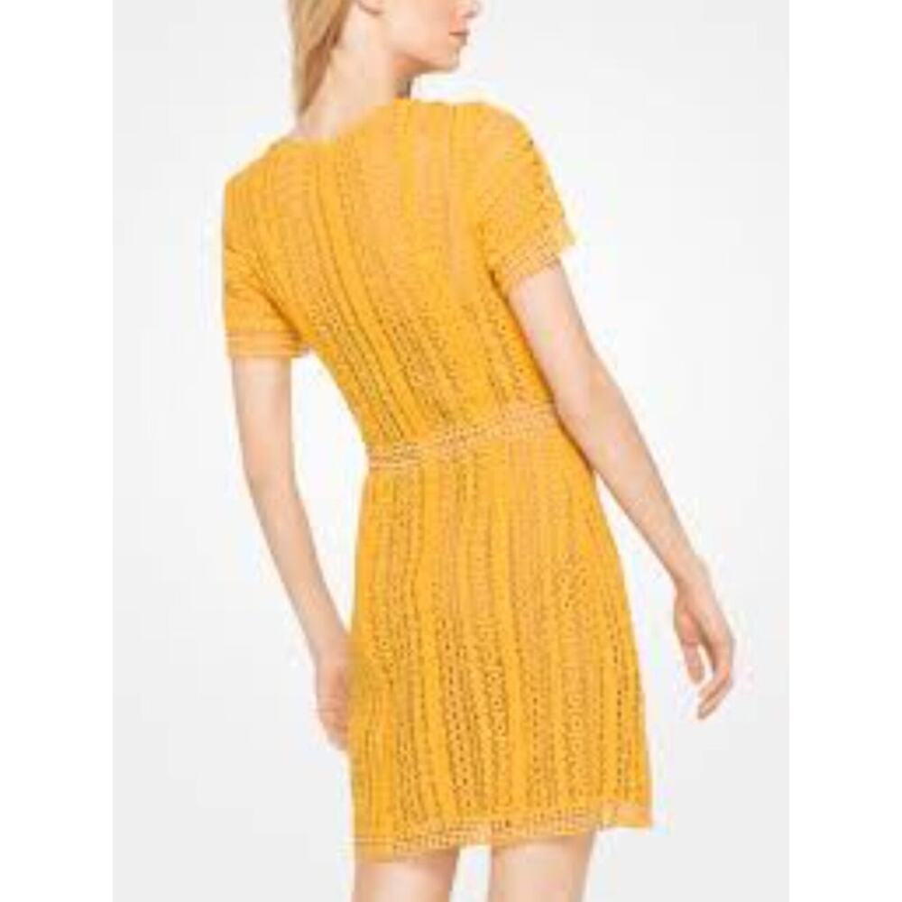 MICHAEL Michael Kors Yellow Crochet Lace Dress Size 4 - Festival, Vacation - Picture 2 of 10